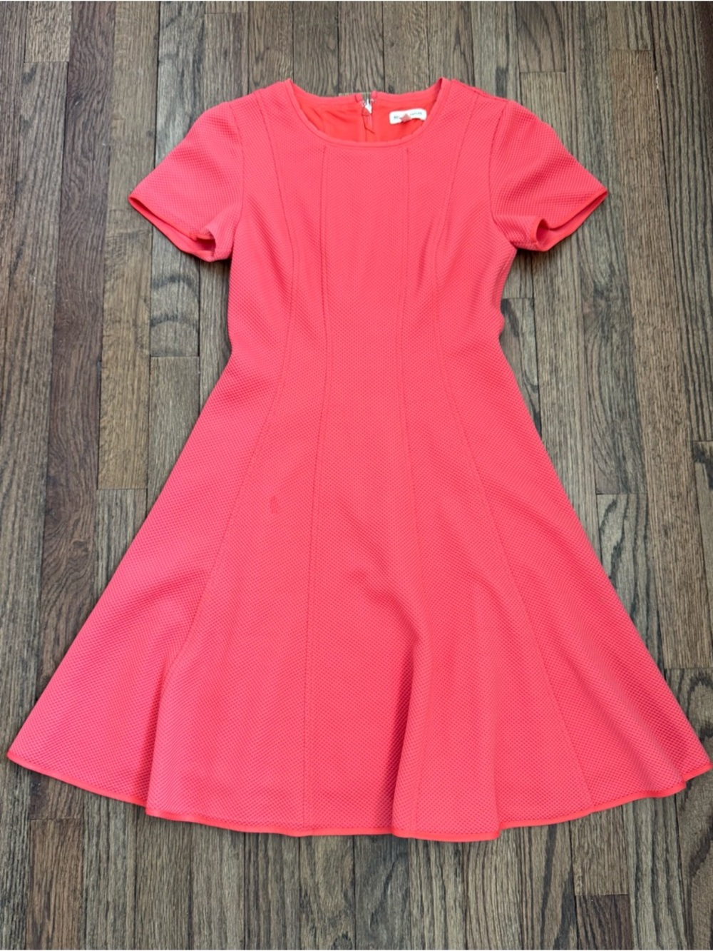 Rebecca Taylor Coral Textured Fit & Flare Dress